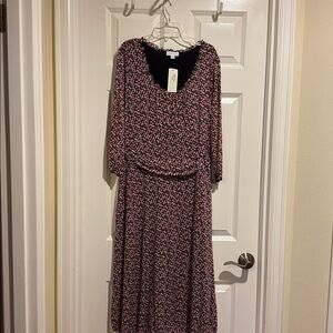 Charter Club Black and Red Dress